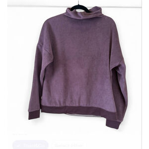 Women's Toad&Co Purple Fleece Turtleneck Sweatshirt M